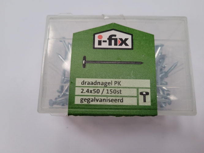 Draadnagel  I-fix  2.4x50   vk  150 stuks